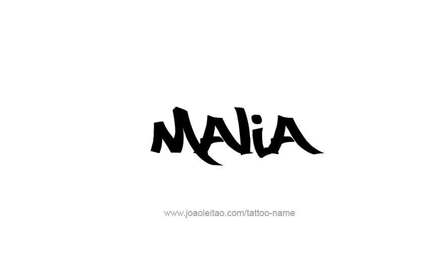 Tattoo Design Name Malia   