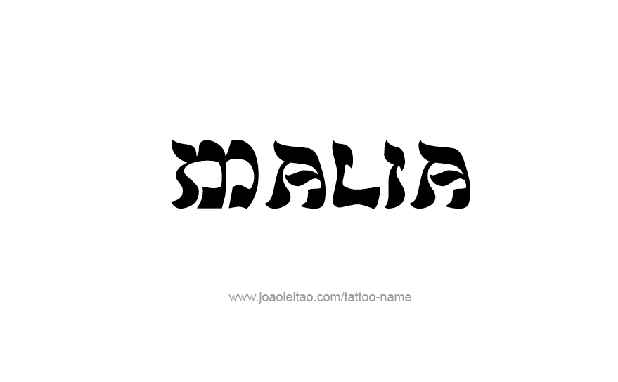 Tattoo Design Name Malia   