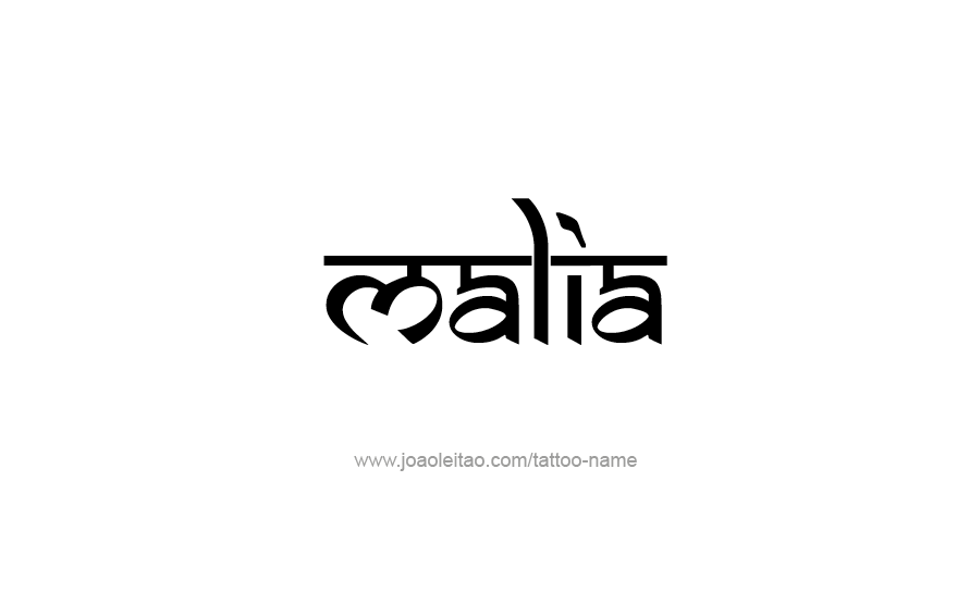 Tattoo Design Name Malia   