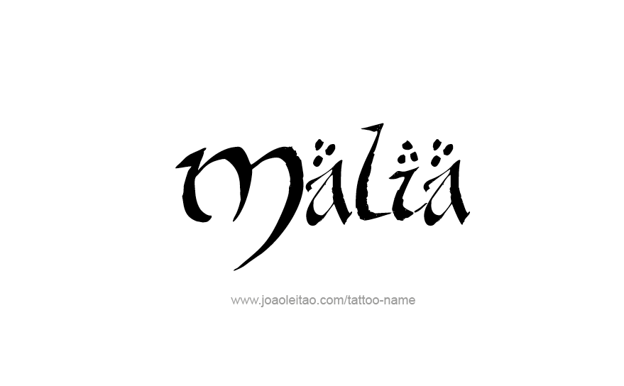 Tattoo Design Name Malia   
