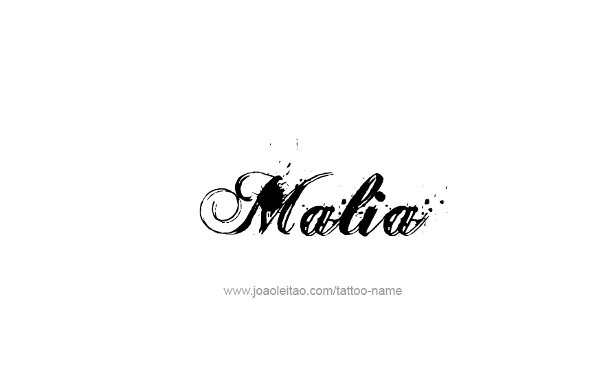 Tattoo Design Name Malia   