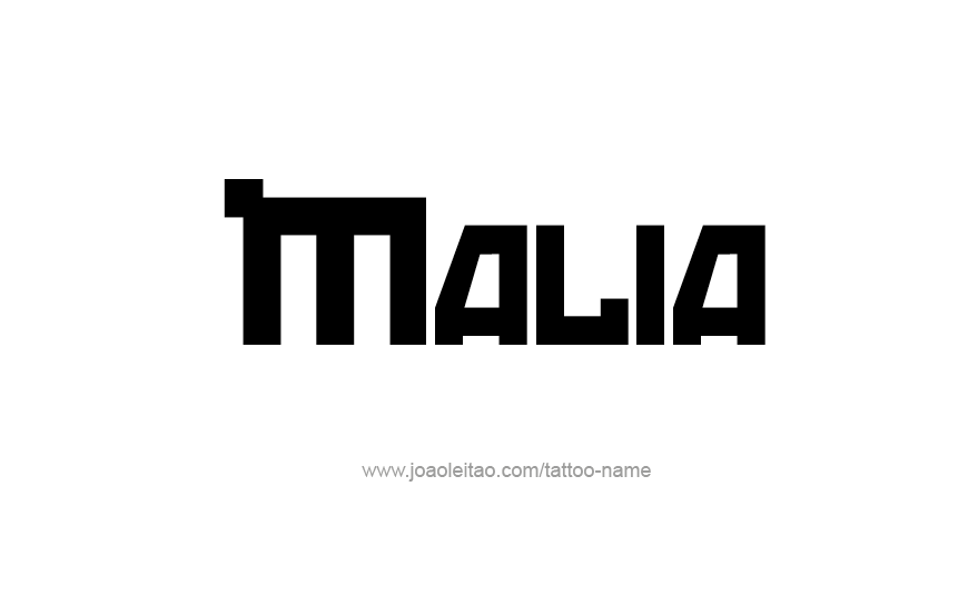 Tattoo Design Name Malia   