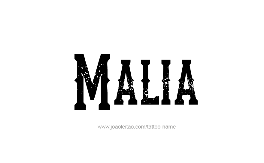 Tattoo Design Name Malia   