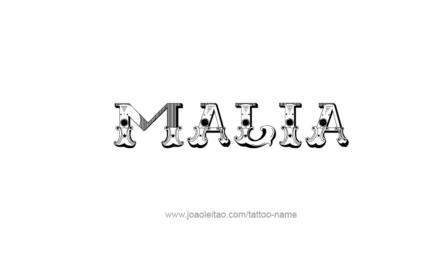 Tattoo Design Name Malia   