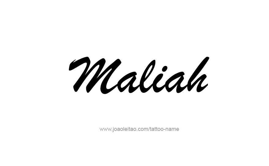 Tattoo Design Name Maliah   