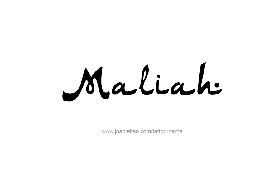 Tattoo Design Name Maliah   