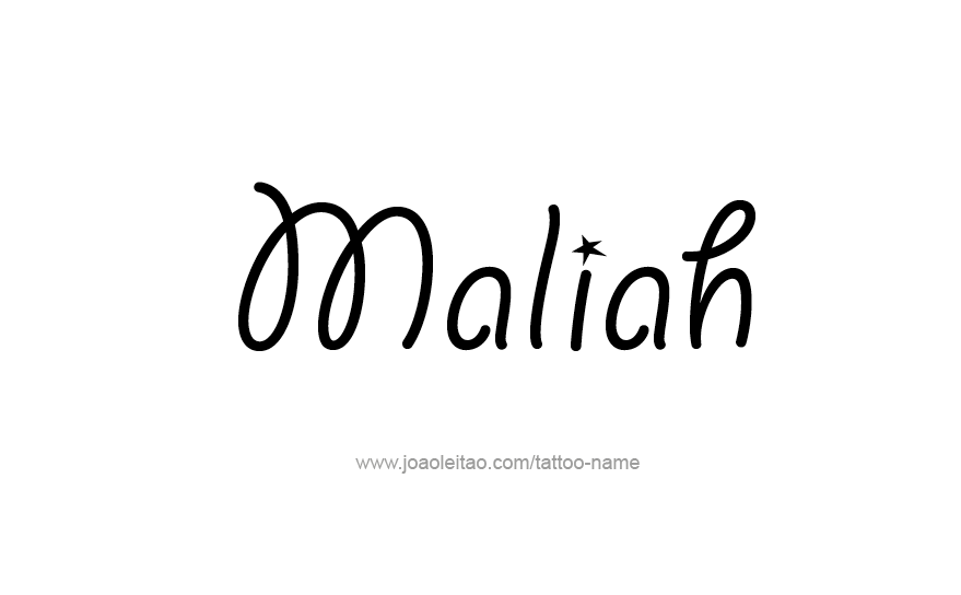 Tattoo Design Name Maliah   