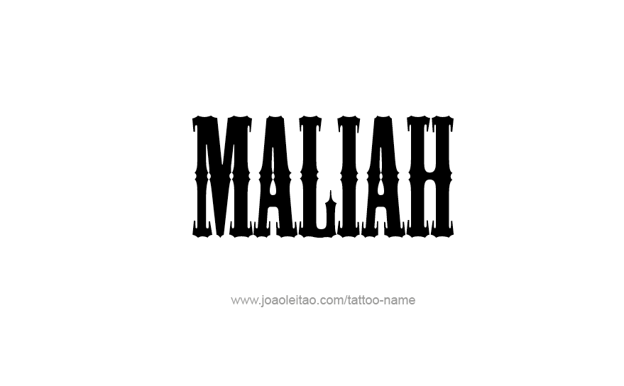 Tattoo Design Name Maliah   