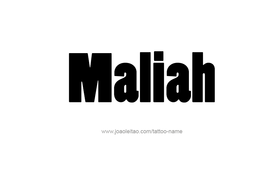 Tattoo Design Name Maliah   