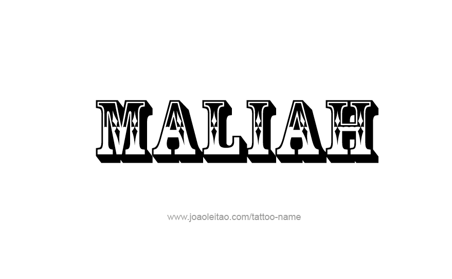 Tattoo Design Name Maliah   