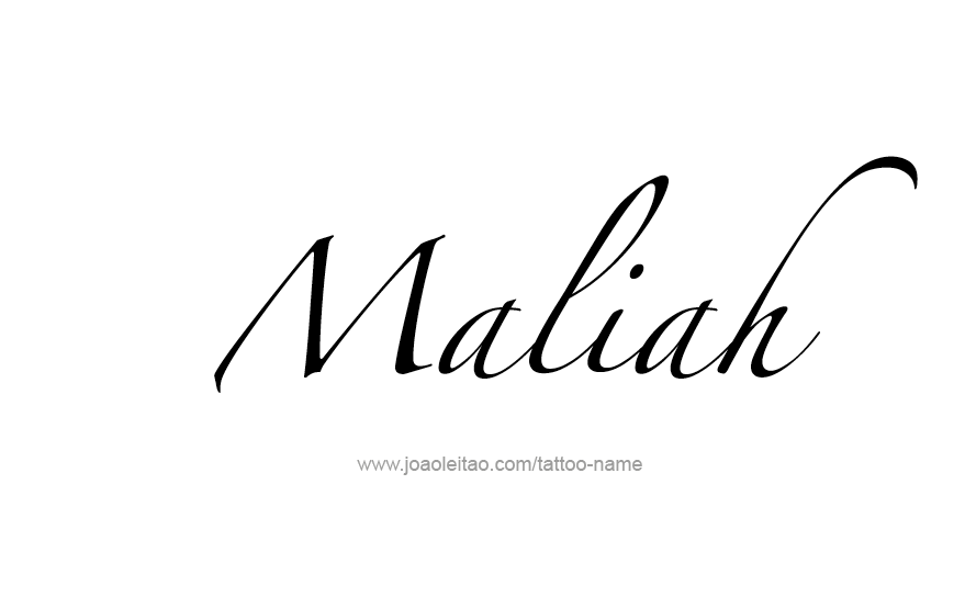 Tattoo Design Name Maliah   