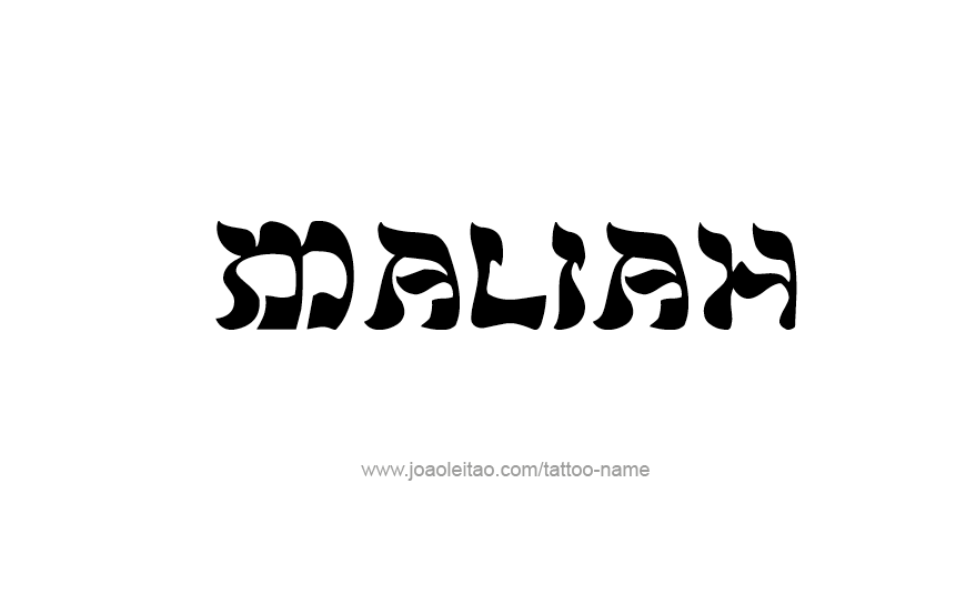 Tattoo Design Name Maliah   