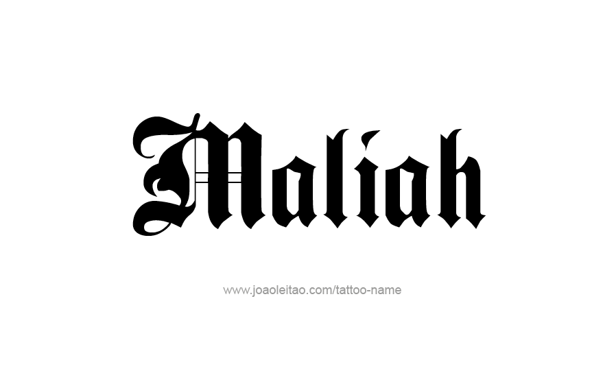 Tattoo Design Name Maliah   