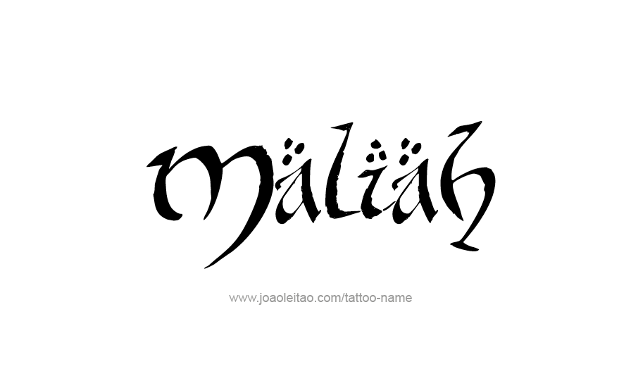 Tattoo Design Name Maliah   