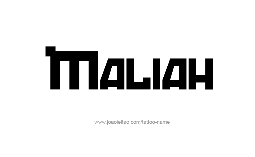 Tattoo Design Name Maliah   