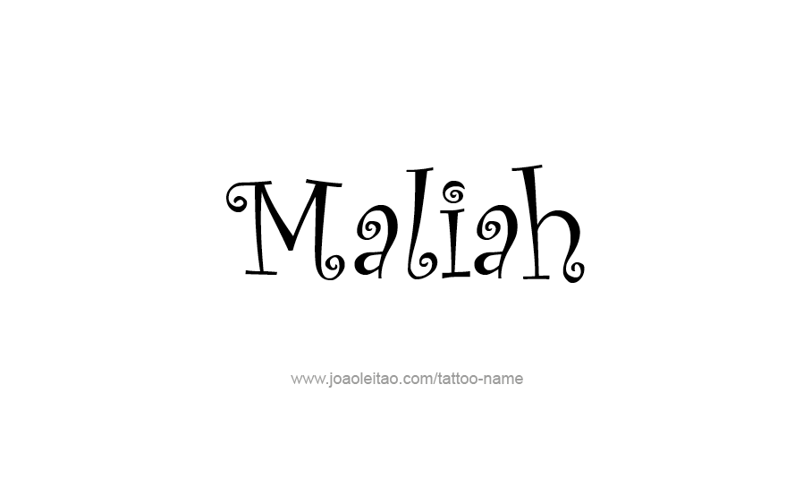 Tattoo Design Name Maliah   