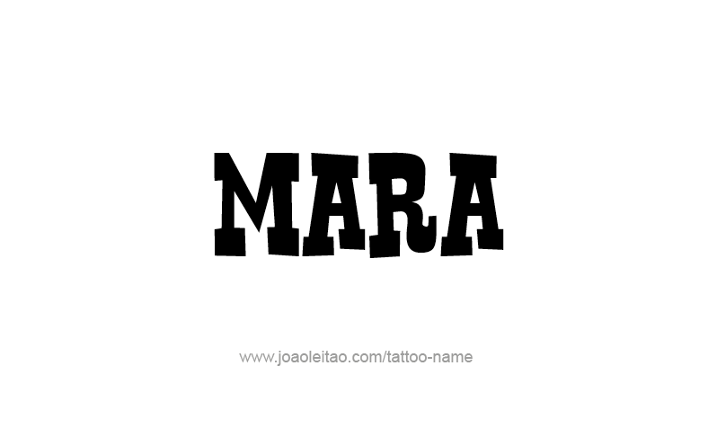 Tattoo Design Name Mara   