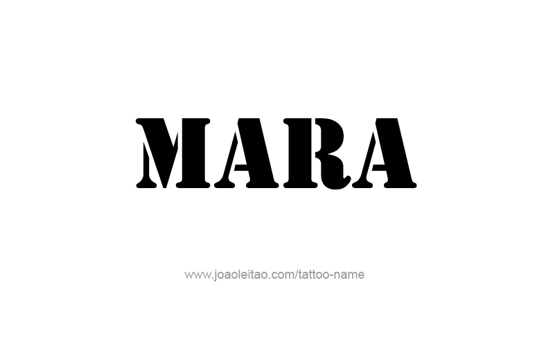 Tattoo Design Name Mara   