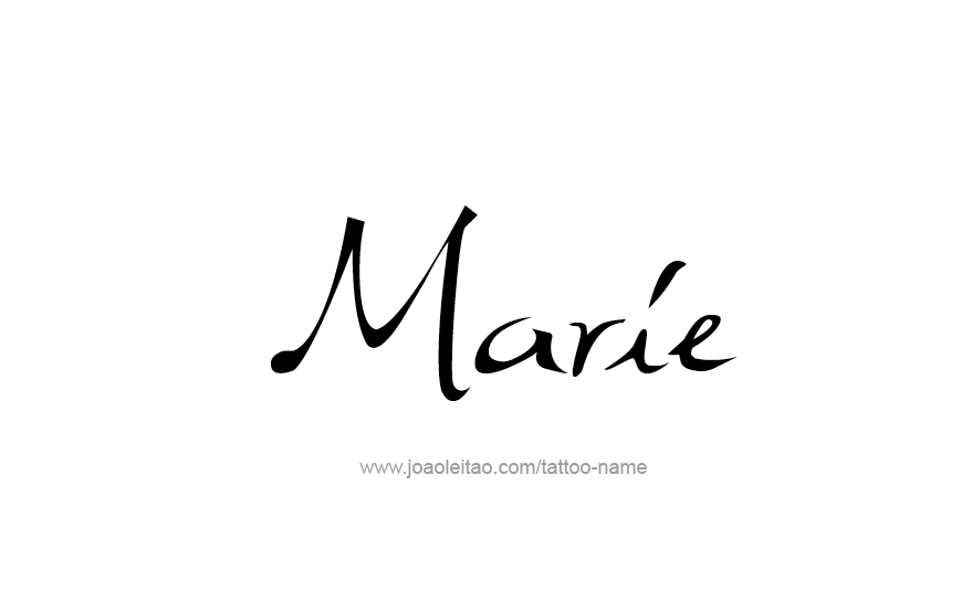 Tattoo Design Name Marie   
