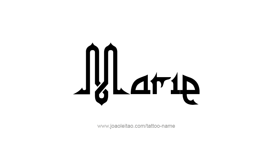 Tattoo Design Name Marie   