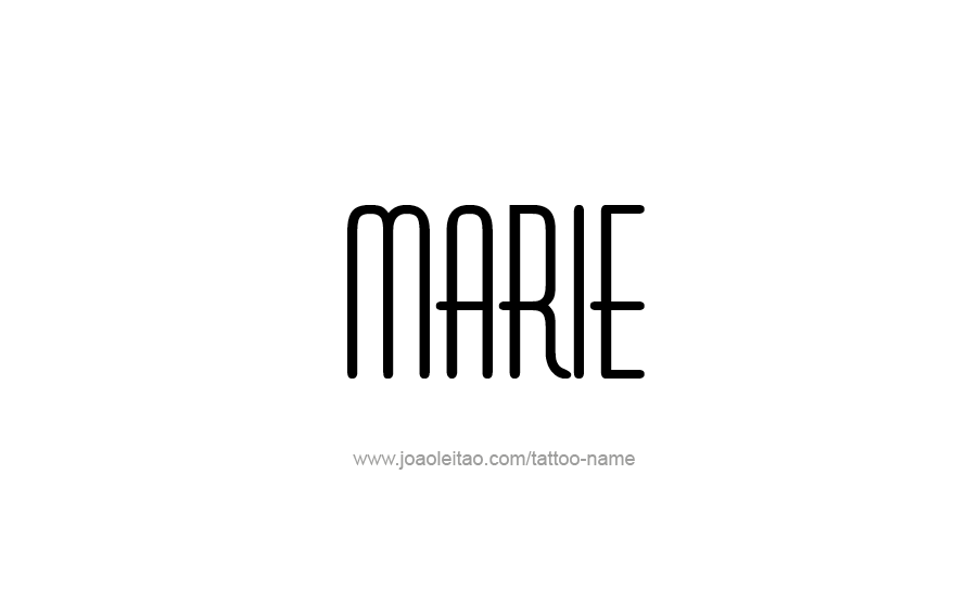 Tattoo Design Name Marie   