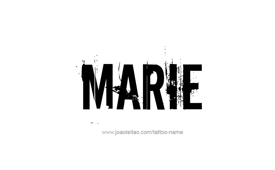 Tattoo Design Name Marie   