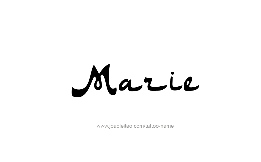 Tattoo Design Name Marie   