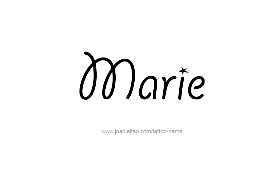 Tattoo Design Name Marie   