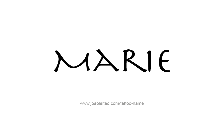 Tattoo Design Name Marie   