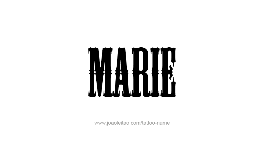 Tattoo Design Name Marie   