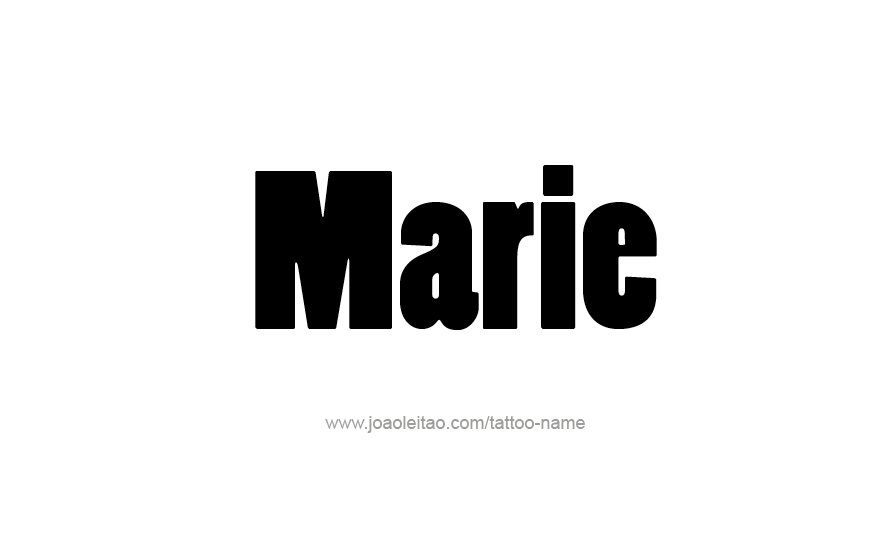 Tattoo Design Name Marie   