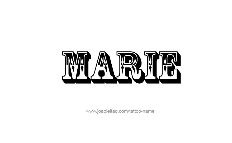 Tattoo Design Name Marie   