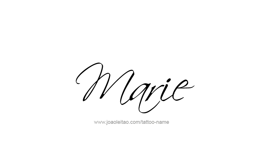 Tattoo Design Name Marie   