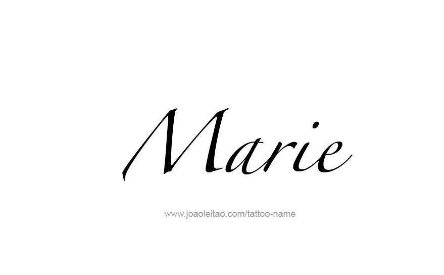 Tattoo Design Name Marie   