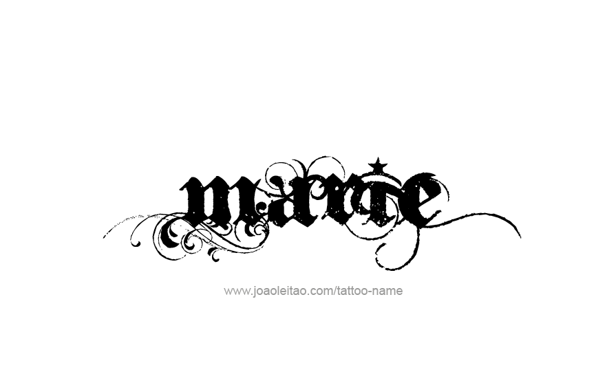 Tattoo Design Name Marie   