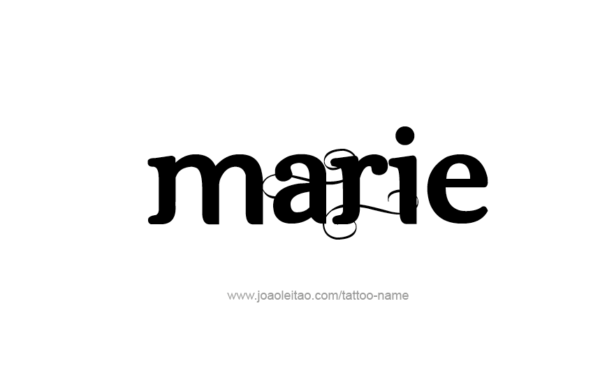 Tattoo Design Name Marie   