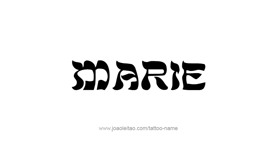 Tattoo Design Name Marie   