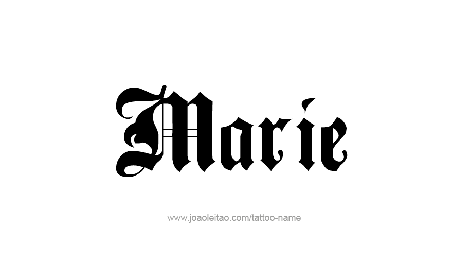 Tattoo Design Name Marie   