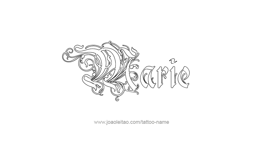 Tattoo Design Name Marie   