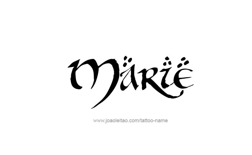 Tattoo Design Name Marie   