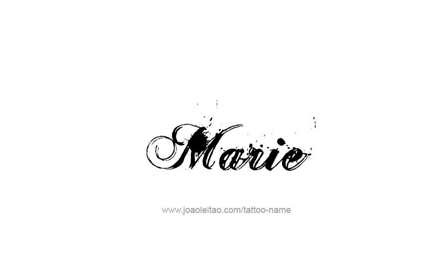 Tattoo Design Name Marie   