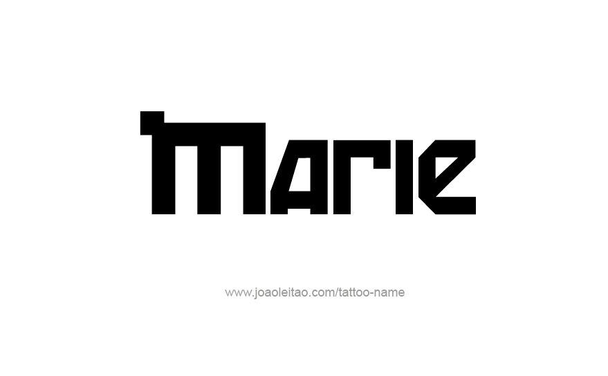 Tattoo Design Name Marie   