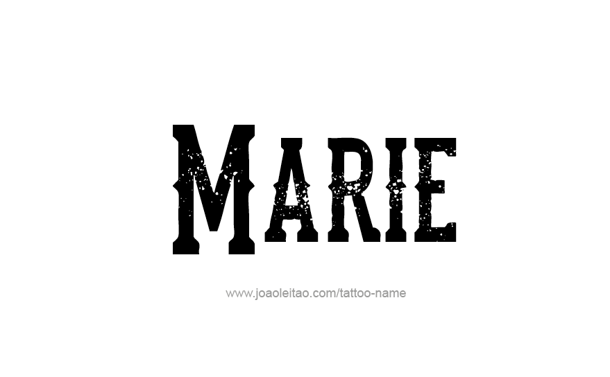 Tattoo Design Name Marie   