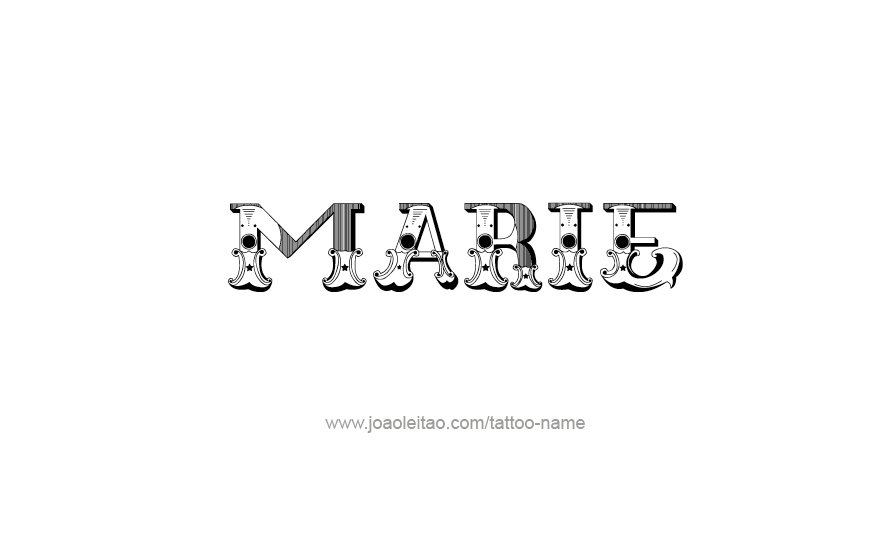 Tattoo Design Name Marie   