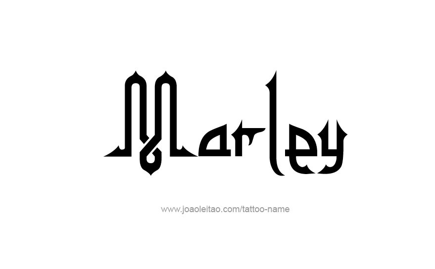 Marley Name Tattoo Designs
