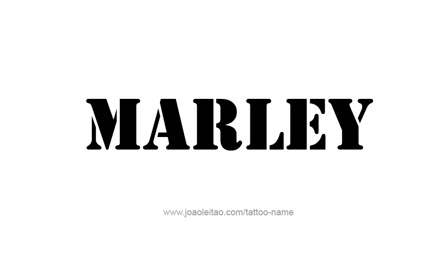 Tattoo Design Name Marley   