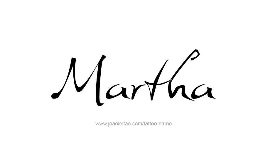 Tattoo Design Name Martha   