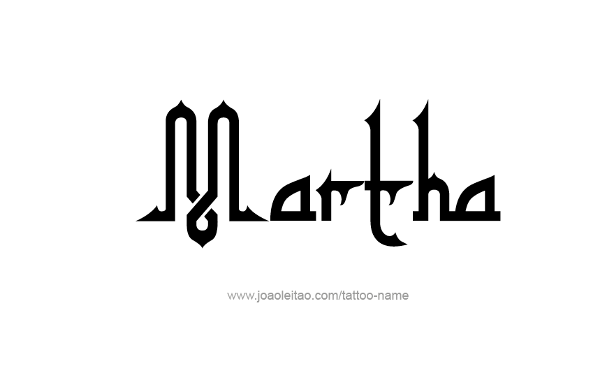 Tattoo Design Name Martha   