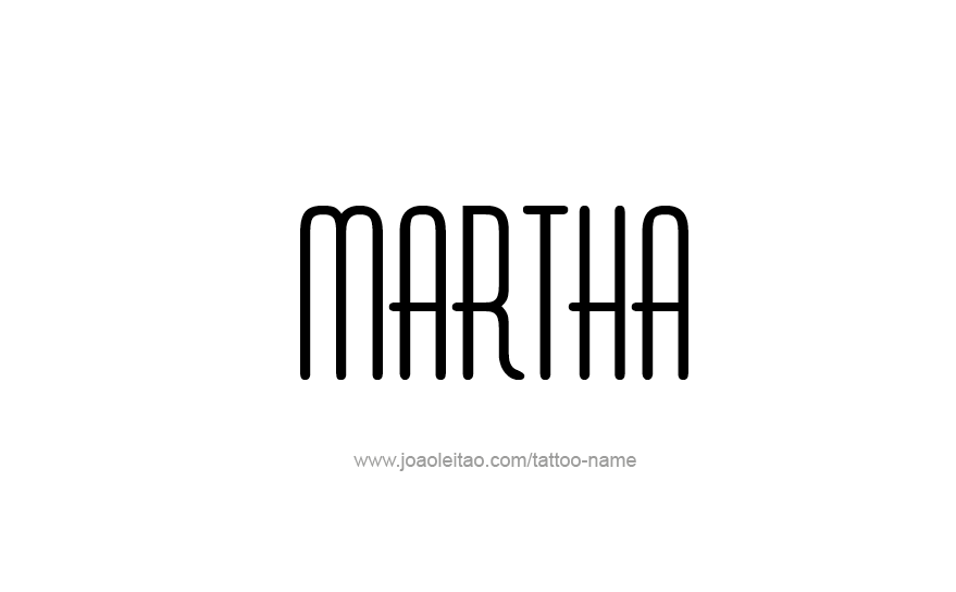 Tattoo Design Name Martha   