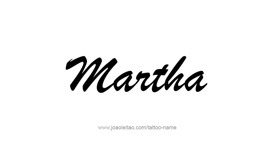 Tattoo Design Name Martha   